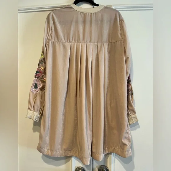 Free People Cream Floral Long Sleeve Dress - Picture 4 of 4